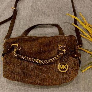 Michael Kors 2010s Faux Snake Skin Hand Bag